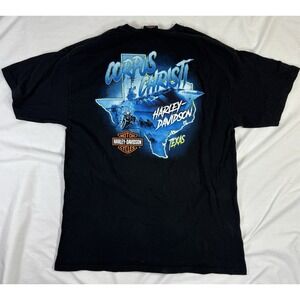 Harley-Davidson Black And Blue Graphic T-shirt Men Sz Large Corpus Christi, TX‎